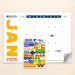 2026 Desk Pad Calendar & Sticker Sheet - ESSCALENDAR2026