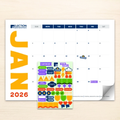 2026 Desk Pad Calendar & Sticker Sheet 