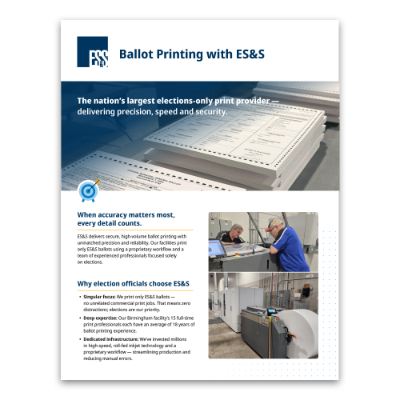 Ballot Printing With ES&S One-Sheet 