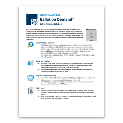 Ballot on Demand - Security Fact Sheet 
