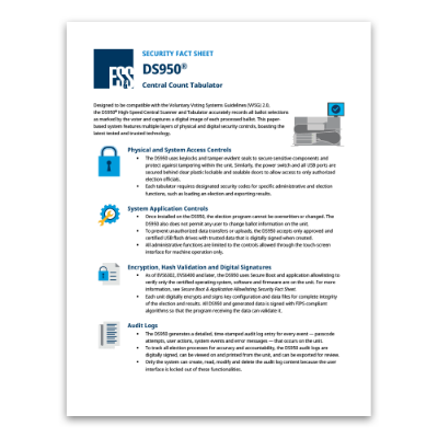 DS950 - Security Fact Sheet 