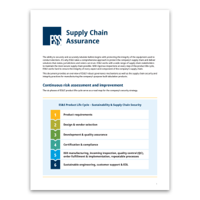 ES&S Supply Chain Assurance 