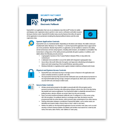 ExpressPoll - Security Fact Sheet 