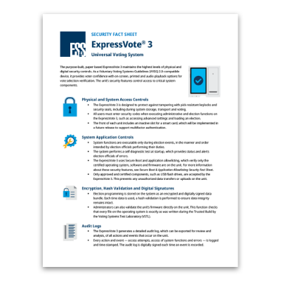 ExpressVote 3 - Security Fact Sheet 