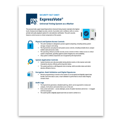 ExpressVote - Security Fact Sheet 