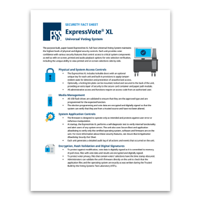 ExpressVote XL - Security Fact Sheet 