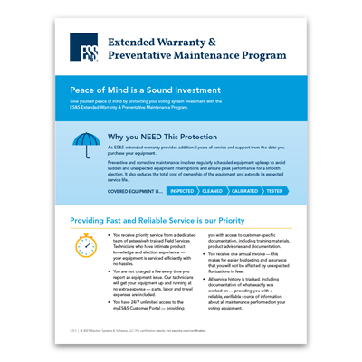 Extended Warranty and Preventative Maintenance 