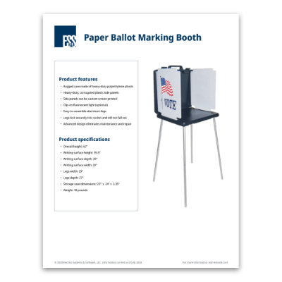 Paper Ballot Marking Booth 