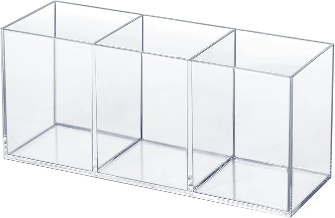 Pen Organizer:  Acrylic 3 slot pen holder  