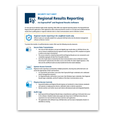 Regional Results Reporting - Security Fact Sheet 