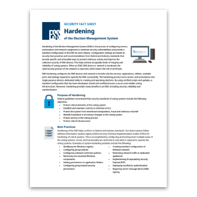 Hardening - Security Fact Sheet 