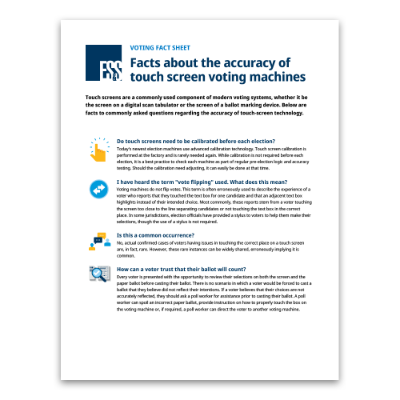 Touch Screen Accuracy Fact Sheet 